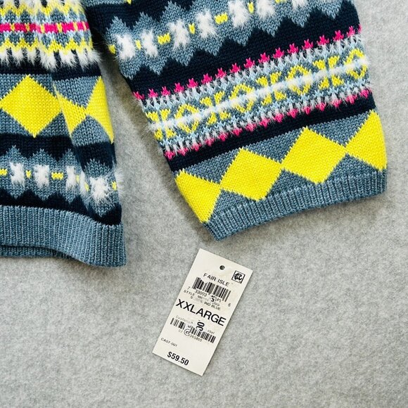 NWT Style & Co Fair Isle Sweater Size XXL Crewneck Long Sleeve Knit Pullover - Picture 4 of 11